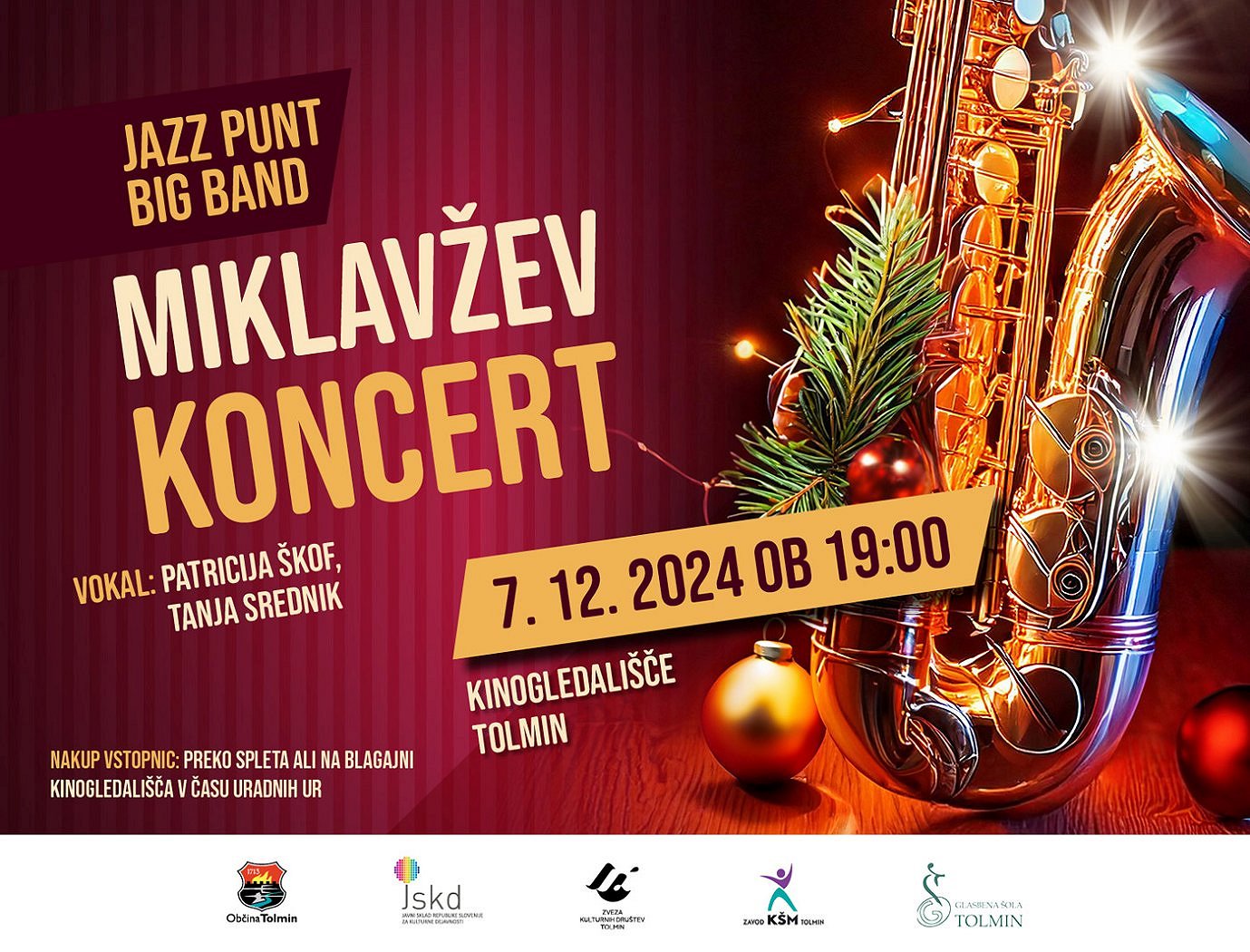 Tradicionalni Miklavžev koncert Jazz Punt Big Band